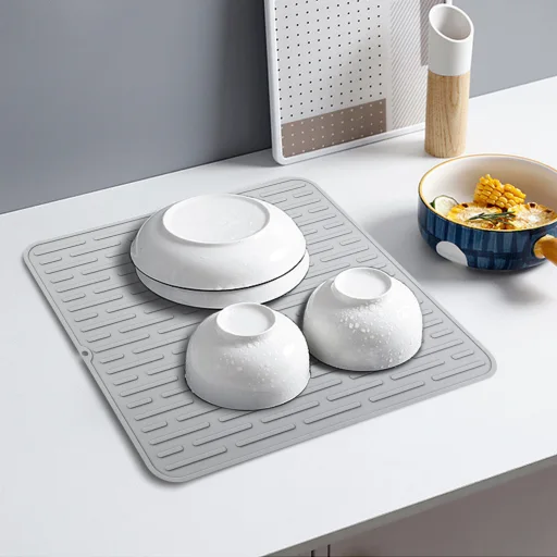 Silicone dish drying mat