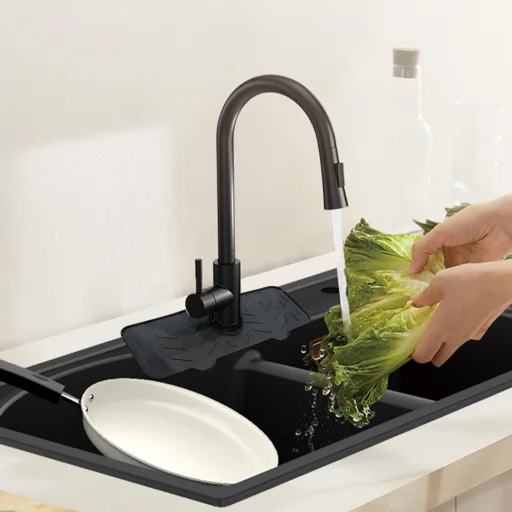 Silicone faucet mat