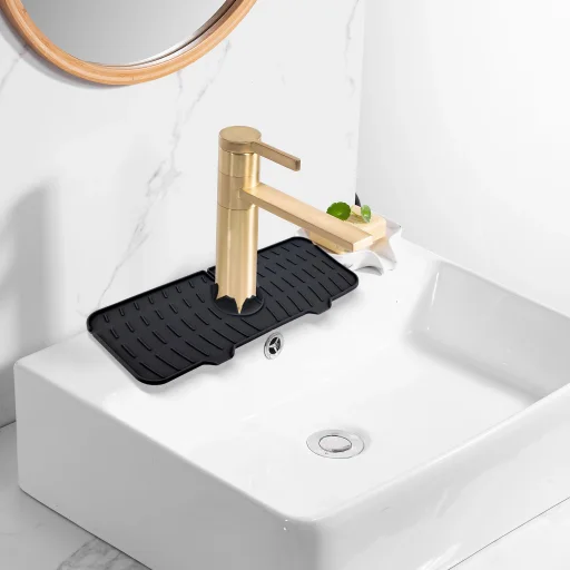 Silicone faucet mat